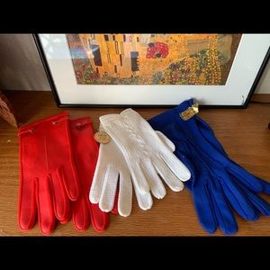 Vintage Gloves Red White and Blue NWT